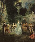 Jean-Antoine Watteau Fetes Venitiennes china oil painting reproduction